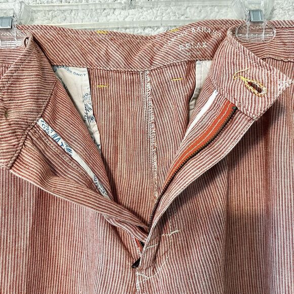 Tommy Bahama Mens Relax Shorts Red Stripe 100% Linen Size 40 - Picture 8 of 16